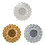 Indoor Flower Wall Plaque With Raised Texture for-Silver 2