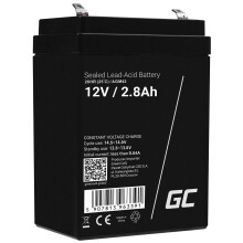 Batería Green Cell AGM VRLA de 12 V y 2,8 Ah para alarmas, cajas registradoras y juguetes.