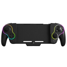 KS63 RGB Wireless Controller Gamepad for & OLED, Retro GameCube Turbo Gaming Pad with Back Button Black