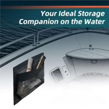 2 Pcs 10" X 7" Self-Adhesive Boat Storage Mesh Bags, Waterproof for Efficient Marine Organization