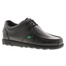 (Black, 5 (Adults')) Kickers Junior Boys Fragma Lace Leather Lace Up black UK Size