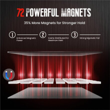 Magnetic Tool Mat, 40 LBS Magnetic Tool Holder, 12.8 Inch X 9.8 Inch Heavy Duty Magnetic Flexible for Screws Bolts Red