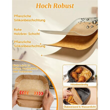 100 Stuks Airfryer Bakpapier voor Airfryer 4000 Serie, voor SL400EU, Antiaanbak Oliebestendig Airfryer Papier
