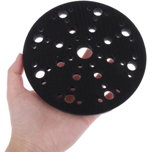2pack 6Inch 150mm 49-Hole Soft Sponge Interface Pad for Sanding Pads Hook Loop Sanding Discs Sander Backing Pads Buffer 1