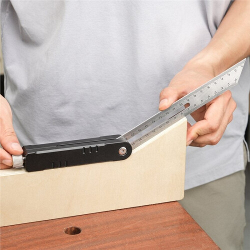 Adjustable Angle Ruler Aluminum Alloy Handle Adjustable Ruler Woodworking Angle Ruler Locking Joint Woodworking Layout 1