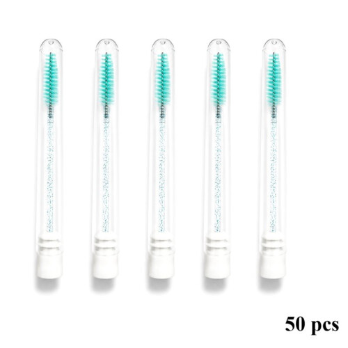 Lash Brush Applicators Makeup Tools Eyelash Brush Tubes with Crystal Lash Mascara Eyebrow Comb Container D 1