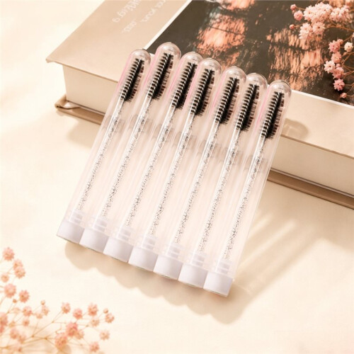 Lash Brush Applicators Makeup Tools Eyelash Brush Tubes with Crystal Lash Mascara Eyebrow Comb Container D 2