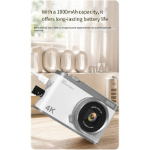 Digitalkamera 4K HD Kinderkamera 48MP Autofokus Vlogging Kamera 2,4 Zoll Retro-Mode Tragbare Videokamera B
