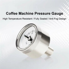 Y30 Coffee Machine Pressure Gauge 16 Bar, Espresso Analog Meter G1/8 Thread Bar PSI for Coffee Maker