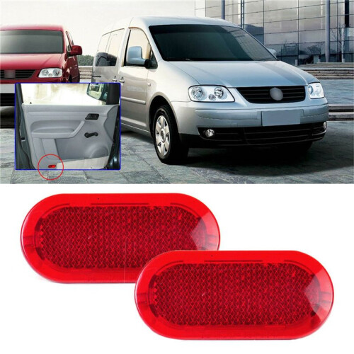 8Pcs Red Interior Door Panel Warning Light Cap Reflector for  Beetle Caddy  6Q0947419 2