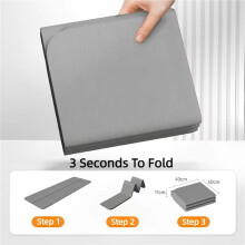 2X Eco-Friendly TPE Yoga Mat, Foldable, Double-Sided Non-Slip Surface, Ideal for Travel, Pilates & Floor Workouts Gray