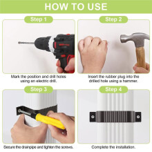 Kit de Soporte para Bajantes (Incluye Tornillos de Expansión) y Abrazadera de Tubo - Adecuado para la Instalación de Tuberías de Agua de Lluvia en