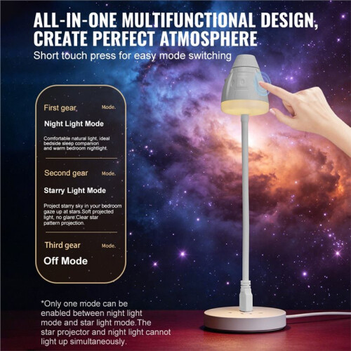 Starrys Projector Night Light Adjustable Brightness  Star Projector Night Light for Car Bedroom Projection Films 2
