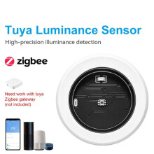 4Pcs Tuya Zigbee 3.0 Light Sensor 0-10000Lux Detector Battery Powered Voice Control for Assistant Alexa