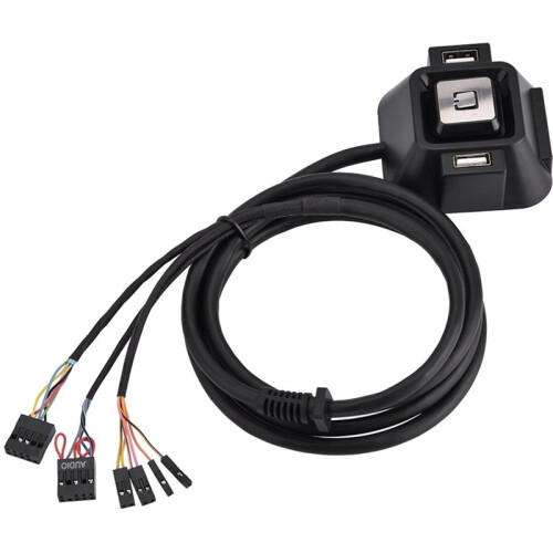 DIY Desktop Power  for Computer Tower Dual USB  Power Reset Button Audio/Microphone Jack Power Reset Button 1