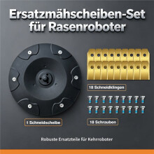 Replacement 6-Blade Disc Kit for Gardena Sileno Life Gardena Sileno+ Flymo Easi Life with 18 Pcs Blades Lawn Mower Parts