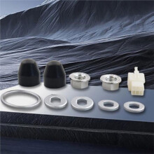M16 Screw Set with Flanged Nuts, Anti-Loosening Lock Washers, Protective Caps for Hub Motor Mounting