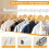 Varão de Closet Oval Ajustável de 18 A 40 Polegadas, Barra de Pendurar Guarda-Roupa com Suportes de Extremidade de 1 Polegada de Diâmetro 4