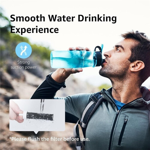 Water Bottle Filter Replacement for  BB06 Compatible for  Hard Sided and Sport Bottle Filter, 6 Count