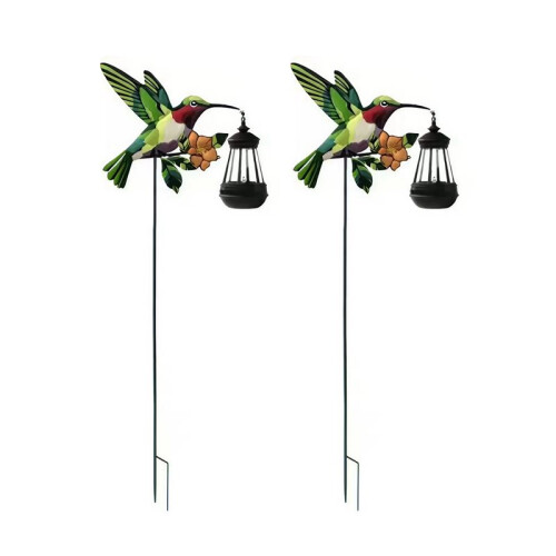 2 Pcs Color Changing Solar  Lanterns Outdoor Garden Yard Lights Decor 1