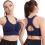 Womens Running Bra with Front Fastening Support-Navy blue XL 11