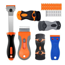 Blade Scraper, Includes Metal & Plastic Blades,Premium Scraper Tool for Glass, Window, Cooktop Cleaning