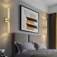 Élégante Lampe Murale LED en Cristal Bulle Nordique pour la Décoration Intérieure Noire