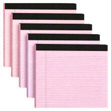 5 Pack Wide Legal Pads 11" X 9.5" Legal Pads Colored Wide Ruled Notepad Perforated Writing Paper