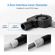 Portable CPAP Hose Dryer Blower Kit for 2.2cm/22mm Standard CPAP Tube - USB Turbo Fan