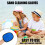 Poolside Sand Cleaning Mitten, Soft Sand Brushing Glove-Blue 2