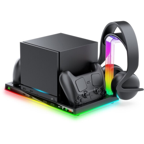 Multi-Function Cooling Base for Steam Machine with Steam Controller Charging Dock and Headset Holder 2