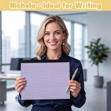 5 Pack Wide Legal Pads 11" X 9.5" Legal Pads Colored Wide Ruled Notepads Perforated Writing Pads