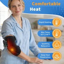 Thermal Elbow Massager for Arm Elbow Heated Brace Wireless Support Brace Belt Elbow Pad Blood Circulation Protector