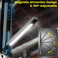 Magnetic Rechargeable Work Light 6 Modes 180 Adjustable for Car Repairing/Inspection/Garage/Workshop/Emergency
