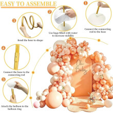 Kit D'Arc en Ballon, Forme Flexible Gratuite de 8,2 Pieds et 5 Pieds avec Support de Demi-Arc et Base pour Décorations de Fête D'Anniversaire et de