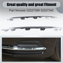 1Pair Front Bumper Fog Lamp Trim Strip for S90 V90 2021-2023 32227399 32227400 Fog Lights Lower Chrome Frame Strip