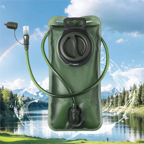 2 Pack Hydration Bladder 2 Liter/70 Oz Vattenblåsa Pack Av 2(1 Styck Blå+1 Styck Armégrön)