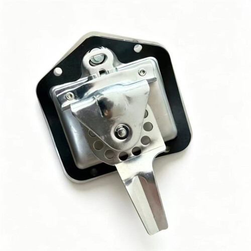 Stainless Steel Recessed Paddle Handle Lock with T-Folding Panel Lock 1Pcs 2