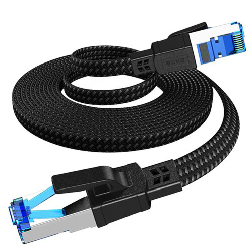 CAT8 Ethernet Cable with RJ45 Flat Cable Form for Home-2m 1