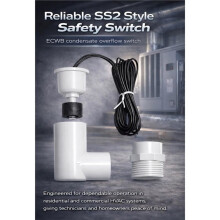 AC Float HVAC SS2 Safety , Condensate Drain Overflow Shut-Off Sensor Can Prevent Overflow in Drain Pan,1PC