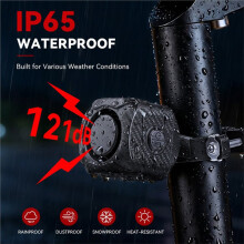 Two Way Bike Anti-Theft Alarm Vibration Trigger Alert 121dB Loud Siren Remote Bike Locator for Bicycle Motorcycle
