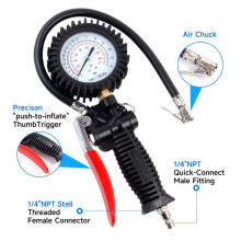 0-170Psi Tire Pressure Gauge with EU/US/JP Adapters Accurate Vehicle Monitoring