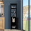 Tall Black Bathroom Cabinet with Adjustable Shelves, MDF 5