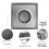 Ventilação de Parede com Capô de 8 Polegadas com Tela e Registro para Coifa de Cozinha Externa, Ventilação de Duto-Cap 7