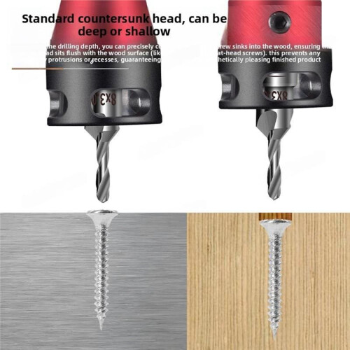 Multifunctional Countersink Drill Bit Set Adjustable Countersink Drill Bit Set for Woodworking Hole Drilling 2