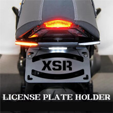 Suporte de Placa de Licença Traseira Suporte de Moldura de Placa de Licença com Luz LED para XSR900 XSR 900 2022-2026