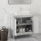 White Freestanding Bathroom Vanity Cabinet with 2 Doors 3