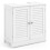White Bathroom Vanity Cabinet with Shutter Doors, 60x30x60 cm 2