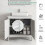 White Freestanding Bathroom Vanity Cabinet with 2 Doors 5