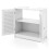 White Bathroom Vanity Cabinet with Shutter Doors, 60x30x60 cm 4